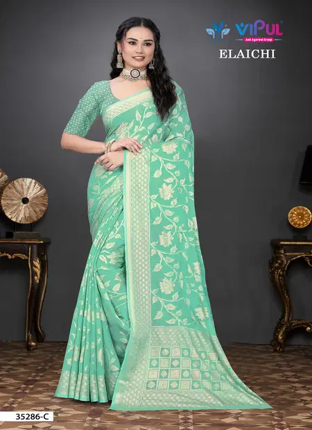Elaichi 35286 A To D By Vipul Brasso Casual Wear Saree Wholesale In India